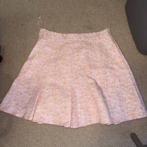 Jacquard style summer mini skirt boho flared pleated occasion, cocktail US 8